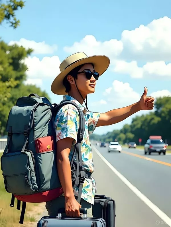Tourists finding their airport shuttle in Punta Cana